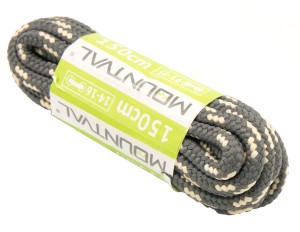 Mocne, wzmacniane sznurowadła trekkingowe 90 cm szaro-beżowe