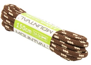 Mocne, wzmacniane sznurowadła trekkingowe 90 cm brązowo-beżowe