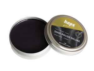 Czarna pasta do butów Kaps Shoe Polish Deluxe 50 ml – do skór licowych
