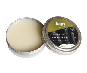 Bezbarwna pasta do butów Kaps Shoe Polish Deluxe 50 ml – do skór licowych