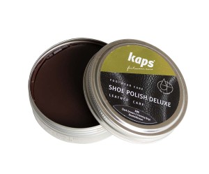 Ciemny brąz pasta do butów Kaps Shoe Polish Deluxe 50 ml – do skór licowych