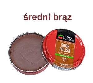 Średni brąz pasta do butów Cherry Blossom 40 g – do skór licowych
