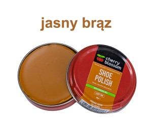 Jasny brąz pasta do butów Cherry Blossom 40 g – do skór licowych
