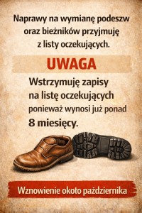 Naprawa obuwia  - 290  bieżnik 